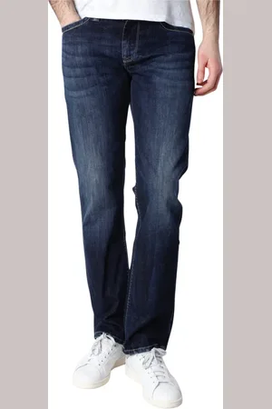 Pepe Jeans Jeansy, Mężczyzna, Niebieski, W32 L34, Denim, Luźne Jeansyy Straight Fit w Ciemnym Odcieniu Niebieskiego