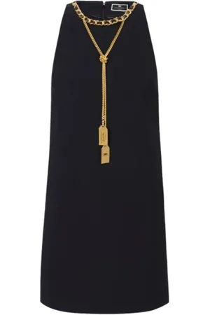 Elisabetta Franchi Sukienki, Kobieta, Czarny, M, Elegancka sukienka na specjalne okazje