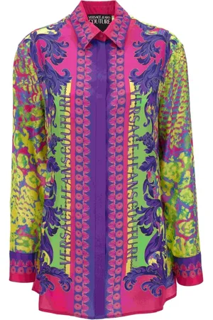 VERSACE Bluzki, Kobieta, Wielobarwność, 2XS, Stylowe Koszule Kolekcja