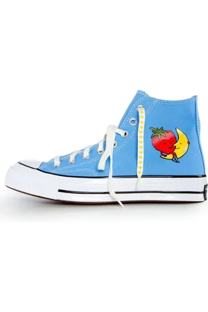 Sky High Farm Buty, Mężczyzna, Niebieski, 41 EU, Vintage Star High-Top Sneakers