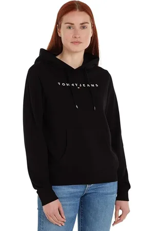 Tommy Hilfiger Bluzy, Kobieta, Czarny, S, Bawełna, Bluza z kapturem - Czarna