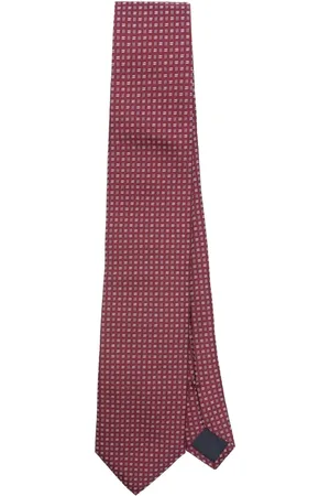 corneliani Akcesoria, Mężczyzna, Czerwony, ONE SIZE, Luksusowy Jedwabny Krawat, Kod Projektanta