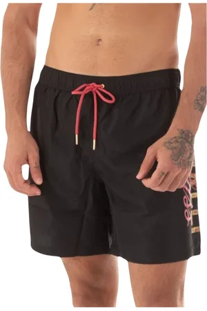 Roberto Cavalli Stroje kąpielowe, Mężczyzna, Czarny, L, Męski Kostium z Logo