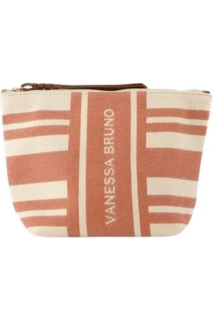 Vanessa Bruno Torebki, Kobieta, brązowy, ONE SIZE, Bawełniana Pouch Brązowy Bordeaux Cognac