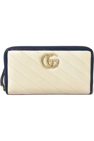 Gucci Pre-owned, Kobieta, Biały, ONE SIZE, Skóra, Pre-owned skórzane portfele