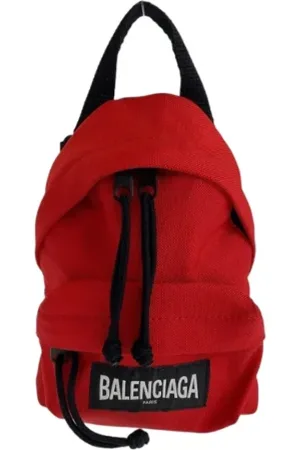 Balenciaga Pre-owned, Mężczyzna, Czerwony, ONE SIZE, Nylon, Pre-owned Canvas crossbody-bags