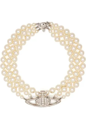 Vivienne Westwood Akcesoria, unisex, Beżowy, ONE SIZE, Kryształowy Warstwowy Bransoletka Orb