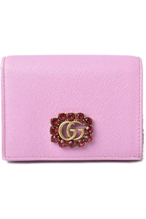 Gucci Pre-owned, Kobieta, Różowy, ONE SIZE, Skóra, Pre-owned skórzane portfele