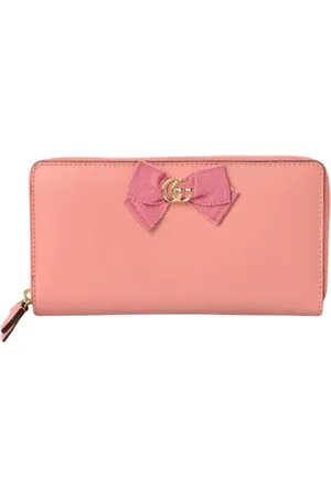 Gucci Pre-owned, Kobieta, Różowy, ONE SIZE, Skóra, Pre-owned skórzane portfele