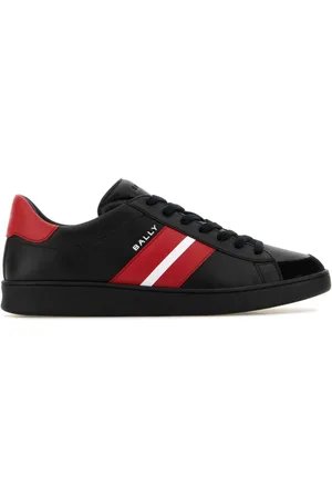 Bally Buty, Mężczyzna, Czarny, 40 EU, Stylowe czarne skórzane trampki