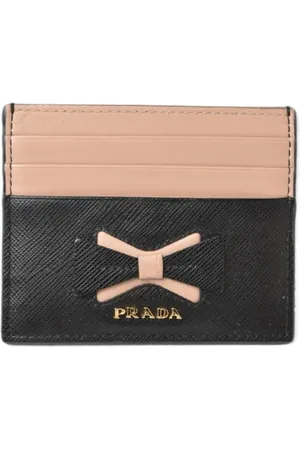 Prada Pre-owned, Mężczyzna, Czarny, ONE SIZE, Skóra, Pre-owned skórzane portfele