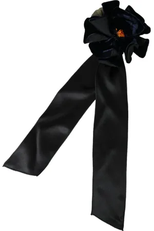 Dolce & Gabbana Akcesoria, unisex, Czarny, ONE SIZE, Kwiatowy Spinka Broszka