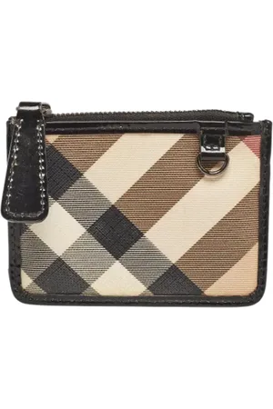 Burberry Pre-owned, Kobieta, Beżowy, ONE SIZE, Pre-owned Coated canvas wallets
