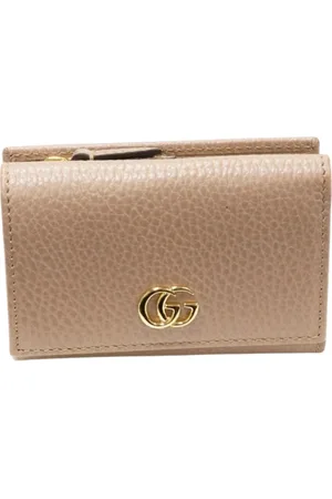 Gucci Pre-owned, Kobieta, Beżowy, ONE SIZE, Skóra, Pre-owned skórzane portfele