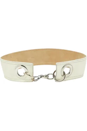 Miu Miu Pre-owned, Kobieta, Biały, ONE SIZE, Pre-owned Leather belts