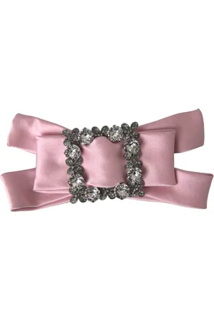 Dolce & Gabbana Akcesoria, Kobieta, Różowy, ONE SIZE, Różowy Kryształowy Spinka Broszka