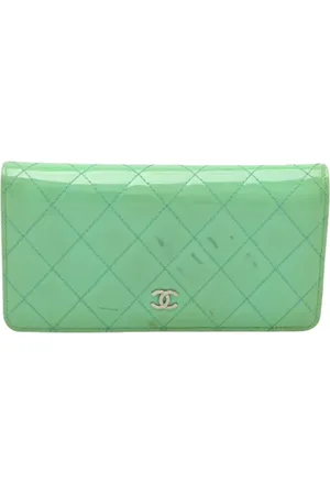 CHANEL Pre-owned, Kobieta, Zielony, ONE SIZE, Pre-owned skórzane portfele