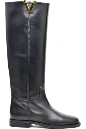 Via Roma Buty, Kobieta, Czarny, 36 EU, Czarny Skórzany Kozak 43cm Cholewka