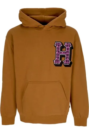 Huf Bluzy, Mężczyzna, brązowy, M, Bluza z polarowym podszyciem i naszywką