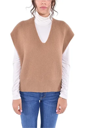 KANGRA CASHMERE Swetry, Kobieta, brązowy, S, Żakiet z Wełny
