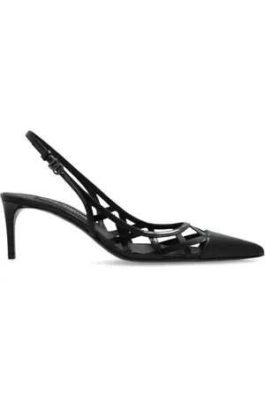 Dolce & Gabbana Buty, Kobieta, Czarny, 41 EU, Skórzane buty na obcasie