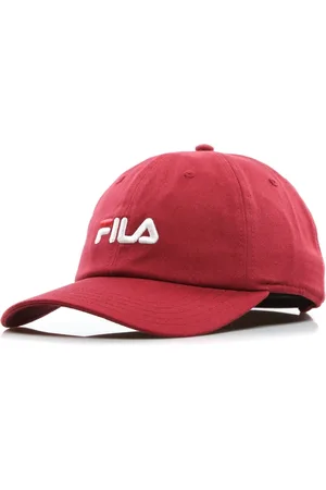 Fila Akcesoria, unisex, Czerwony, ONE SIZE, Czerwony Zakrzywiony Dzień Ojca Kapelusz Linearny Pasek