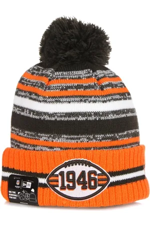 New Era Akcesoria, Mężczyzna, Wielobarwność, ONE SIZE, Cleveland Browns Pom Pom Beanie Hat