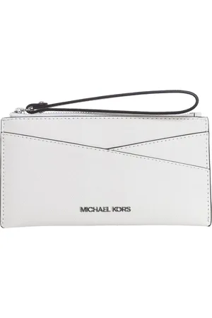 Michael Kors Akcesoria, Kobieta, Biały, ONE SIZE, Portfel z zamkiem i kieszenią z przodu