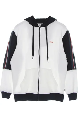 Kangol Bluzy, Mężczyzna, Biały, M, Heritage Taped Zip Hoodie Off