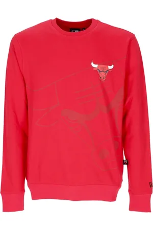 New Era Bluzy, Mężczyzna, Czerwony, L, Chicago Bulls Crewneck Sweatshirt