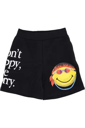 MARKET Szorty, Mężczyzna, Czarny, L, Spodenki z logo Smiley czarne