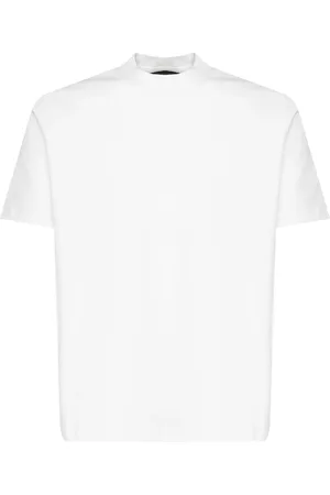 Giuliano Galiano Koszulki, Mężczyzna, Biały, L, Biała Bawełniana T-shirt Okrągły Kołnierz Krótkie Rękawy