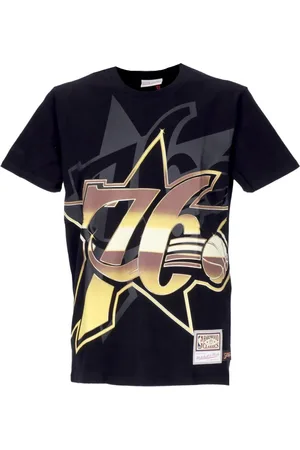 Mitchell & Ness Koszulki, Mężczyzna, Wielobarwność, M, NBA Big Face Tee Hardwood Classics