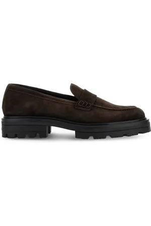 Hogan Buty, Mężczyzna, brązowy, 42 EU, Zamsz, Brązowe Mokasyny Saddle z Dodatkową Lekką Podeszwą