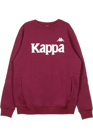 Kappa Bluzy, Mężczyzna, Fioletowy, S, Stylowy Crewneck Sweatshirt w Fiolecie/Szarym