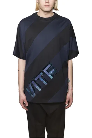 JUUN.J Koszulki, Mężczyzna, Niebieski, L, Oversize Bawełniany T-shirt