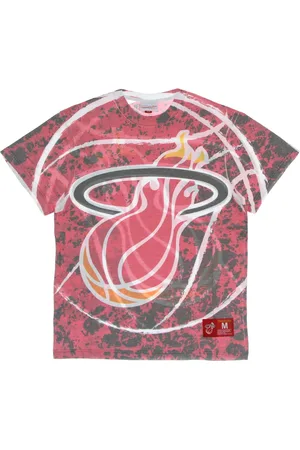 Mitchell & Ness Koszulki, Mężczyzna, Wielobarwność, M, Miami Heat NBA Tee Hardwood Classics