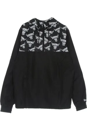 New Era Bluzy, Mężczyzna, Czarny, XS, Kurtka przeciwdeszczowa z logo Chicago Bulls