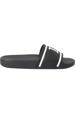 Dolce & Gabbana Buty, Kobieta, Czarny, 36 EU, Czarne skórzane I Love D&G Slide Sandały