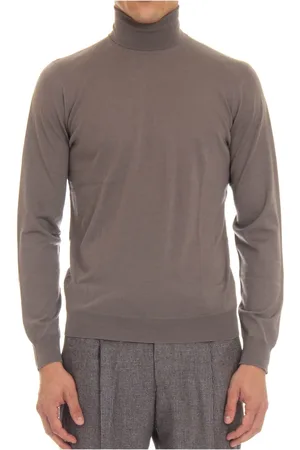DRUMOHR Swetry, Mężczyzna, Szary, 2XL, Sweter z ekstra cienkiej wełny z golfem