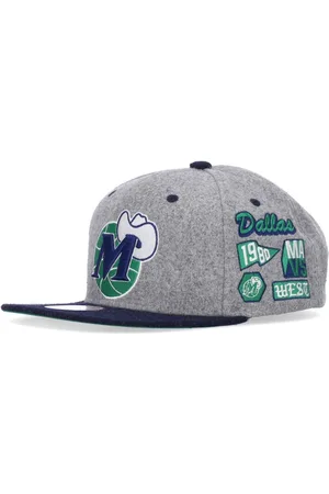 Mitchell & Ness Akcesoria, Mężczyzna, Szary, ONE SIZE, Wełna, Czapka Snapback Dallas Mavericks Szara