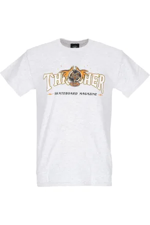 Thrasher Koszulki, Mężczyzna, Szary, L, Szara koszulka męska z logo