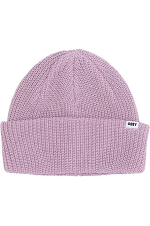 Obey Akcesoria, Mężczyzna, Różowy, ONE SIZE, Liliowy Beanie Czapka