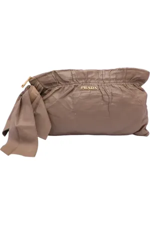 Prada Pre-owned, Kobieta, Beżowy, ONE SIZE, Pre-owned Leather clutches