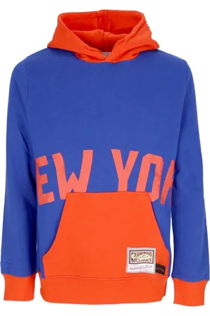 Mitchell & Ness Bluzy, Mężczyzna, Niebieski, XL, NBA Big Face Hoodie Hardwood Classics