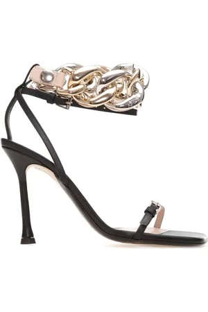 Nº21 Buty, Kobieta, Czarny, 36 1/2 EU, Stylowe Letnie Sandały
