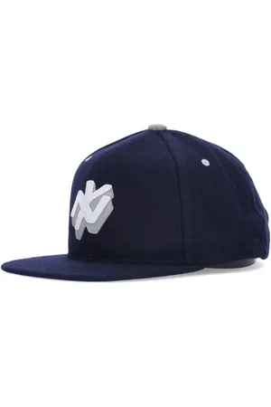 Huf Akcesoria, unisex, Niebieski, ONE SIZE, Granatowa Czapka z Płaskim Daszkiem i Haftem