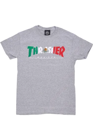 Thrasher Koszulki, Mężczyzna, Szary, XL, Mexico Revista Tee Szara Męska Koszulka