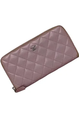 CHANEL Pre-owned, Kobieta, Fioletowy, ONE SIZE, Skóra, Pre-owned skórzane portfele