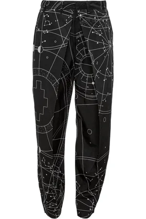 MARCELO BURLON Spodnie, Mężczyzna, Czarny, S, Modne czarne spodnie